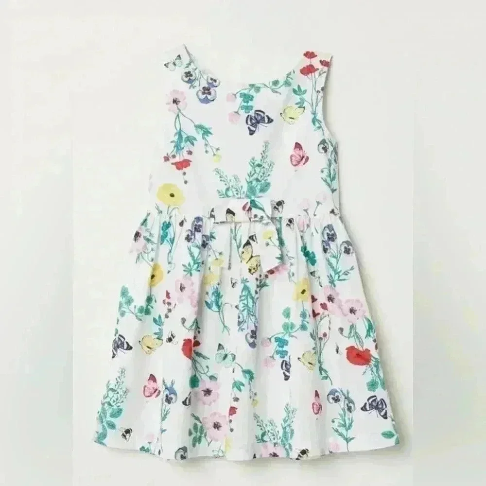 H&M kids girls floral flower sleeveless dress size 1 1/2 , 2 years